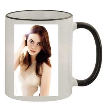 Emma Stone 11oz Colored Rim & Handle Mug