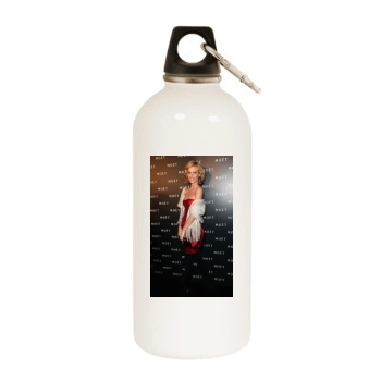 Eva Herzigova White Water Bottle With Carabiner