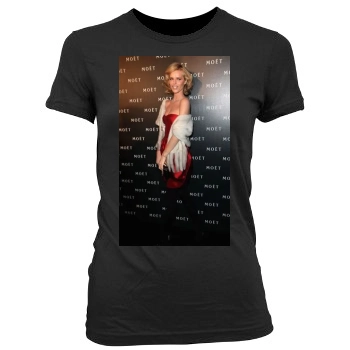 Eva Herzigova Women's Junior Cut Crewneck T-Shirt