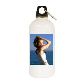 Eva Herzigova White Water Bottle With Carabiner