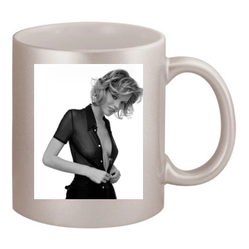 Eva Herzigova 11oz Metallic Silver Mug