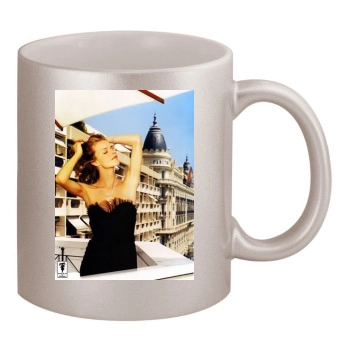 Eva Herzigova 11oz Metallic Silver Mug