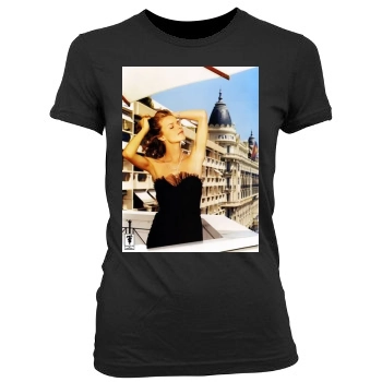 Eva Herzigova Women's Junior Cut Crewneck T-Shirt