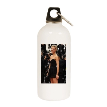 Eva Herzigova White Water Bottle With Carabiner