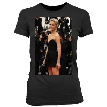 Eva Herzigova Women's Junior Cut Crewneck T-Shirt