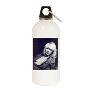 Eva Herzigova White Water Bottle With Carabiner