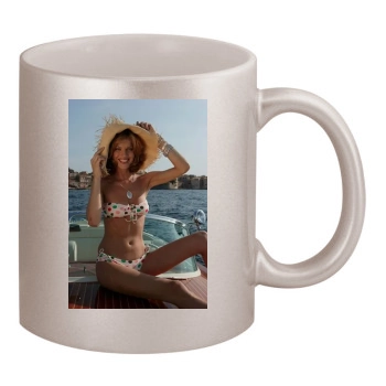 Eva Herzigova 11oz Metallic Silver Mug