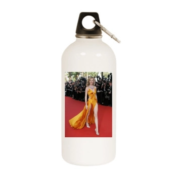 Eva Herzigova White Water Bottle With Carabiner