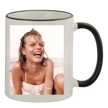 Eva Herzigova 11oz Colored Rim & Handle Mug