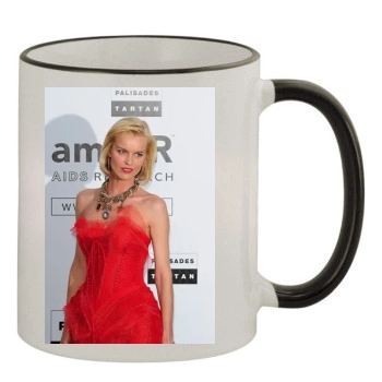 Eva Herzigova 11oz Colored Rim & Handle Mug