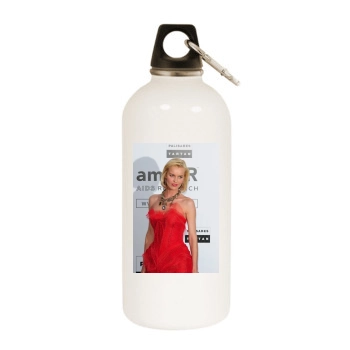 Eva Herzigova White Water Bottle With Carabiner