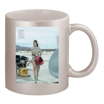 Eva Herzigova 11oz Metallic Silver Mug