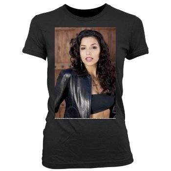 Eva Longoria Women's Junior Cut Crewneck T-Shirt