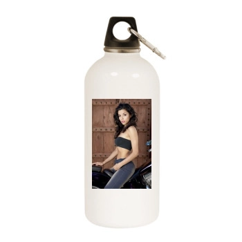 Eva Longoria White Water Bottle With Carabiner