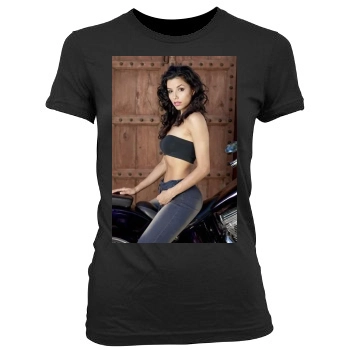 Eva Longoria Women's Junior Cut Crewneck T-Shirt