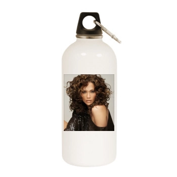 Jennifer Lopez White Water Bottle With Carabiner