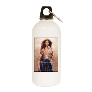 Jennifer Lopez White Water Bottle With Carabiner