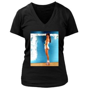 Jennifer Lopez Women's Deep V-Neck TShirt