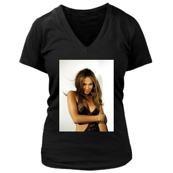 Jennifer Lopez Women's Deep V-Neck TShirt