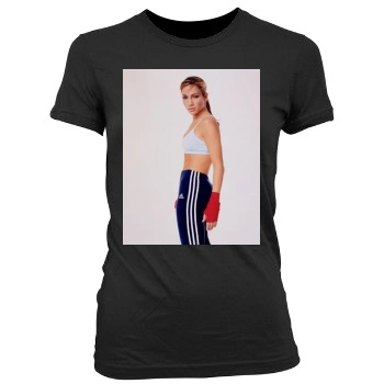 Jennifer Lopez Women's Junior Cut Crewneck T-Shirt