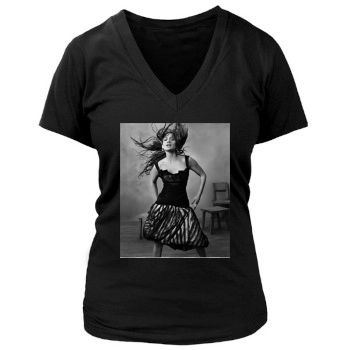 Jennifer Lopez Women's Deep V-Neck TShirt