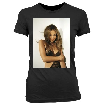 Jennifer Lopez Women's Junior Cut Crewneck T-Shirt