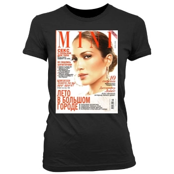 Jennifer Lopez Women's Junior Cut Crewneck T-Shirt