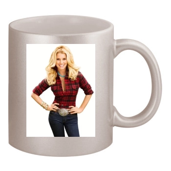 Jessica Simpson 11oz Metallic Silver Mug