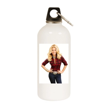 Jessica Simpson White Water Bottle With Carabiner