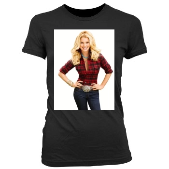 Jessica Simpson Women's Junior Cut Crewneck T-Shirt