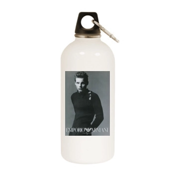 Justin Chambers White Water Bottle With Carabiner