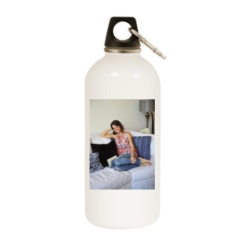 Brooke Burke White Water Bottle With Carabiner