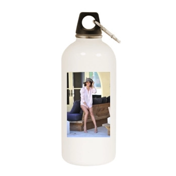 Brooke Burke White Water Bottle With Carabiner