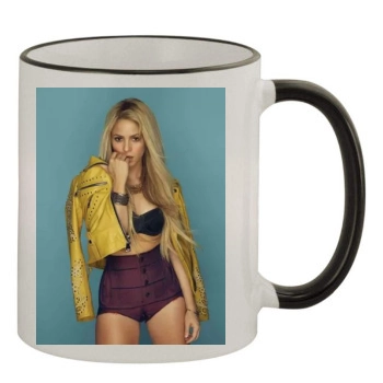 Shakira 11oz Colored Rim & Handle Mug