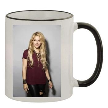 Shakira 11oz Colored Rim & Handle Mug