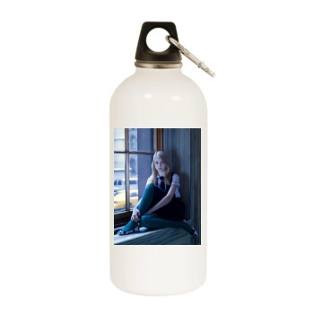 Taylor Momsen White Water Bottle With Carabiner