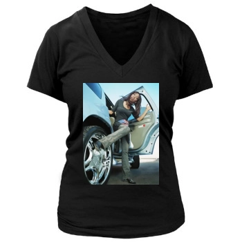 Brandy Norwood Women's Deep V-Neck TShirt