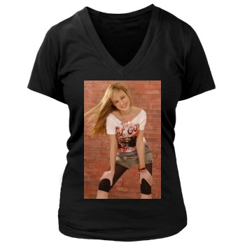 Brie Larson Women's Deep V-Neck TShirt