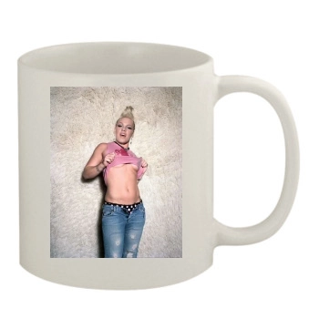 Pink 11oz White Mug