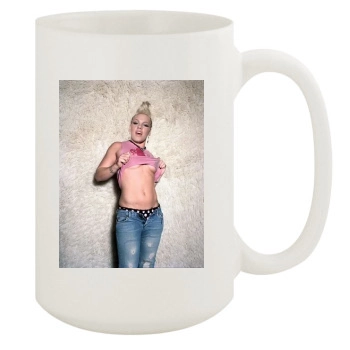 Pink 15oz White Mug