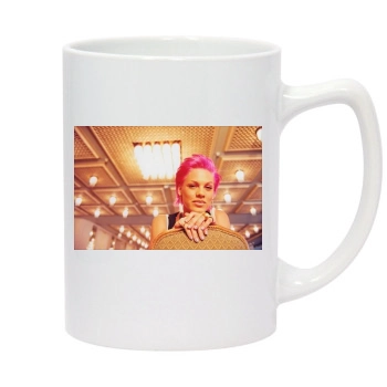 Pink 14oz White Statesman Mug