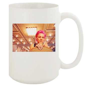 Pink 15oz White Mug