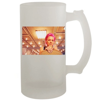 Pink 16oz Frosted Beer Stein