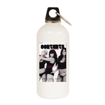 The Pussycat Dolls White Water Bottle With Carabiner