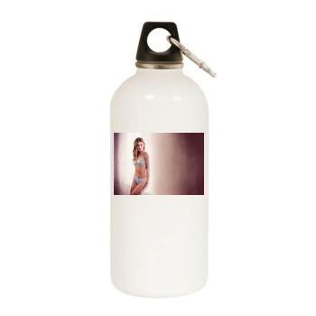 Rosie Huntington-Whiteley White Water Bottle With Carabiner