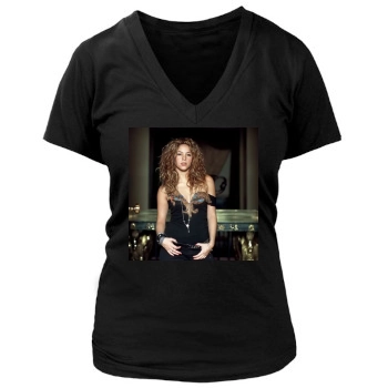 Shakira Women's Deep V-Neck TShirt