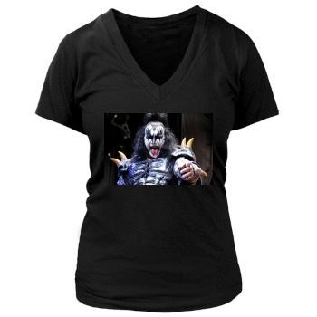 KISS Women's Deep V-Neck TShirt