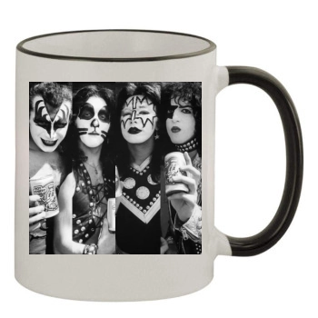 KISS 11oz Colored Rim & Handle Mug