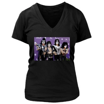 KISS Women's Deep V-Neck TShirt