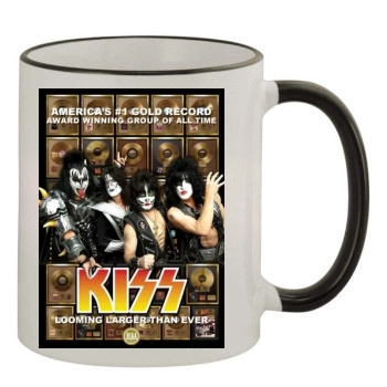 KISS 11oz Colored Rim & Handle Mug
